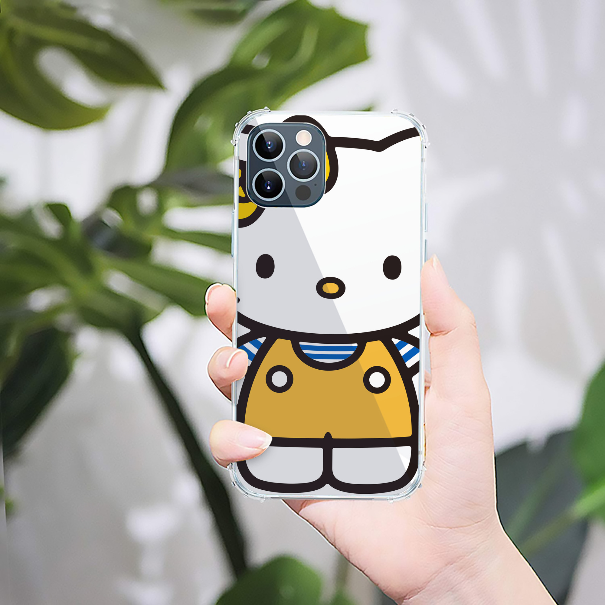 （画像用） Hello Kitty ハローキティ 【iPhone 12シリーズ対応】透明スマホケース（クリアソフトケース）